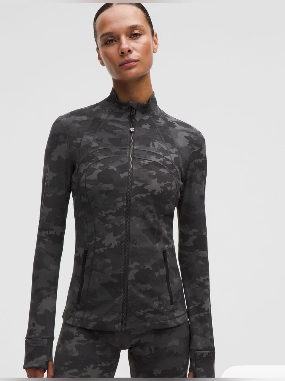 Lululemon Define Jacket Nula Camo Smoky black gray Size 8